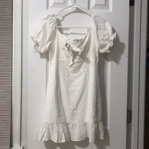 Princess polly white ruffled dress